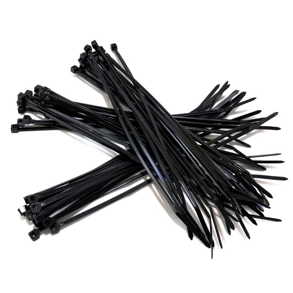 Colliers de serrage noirs de 160 mm — lot de 50