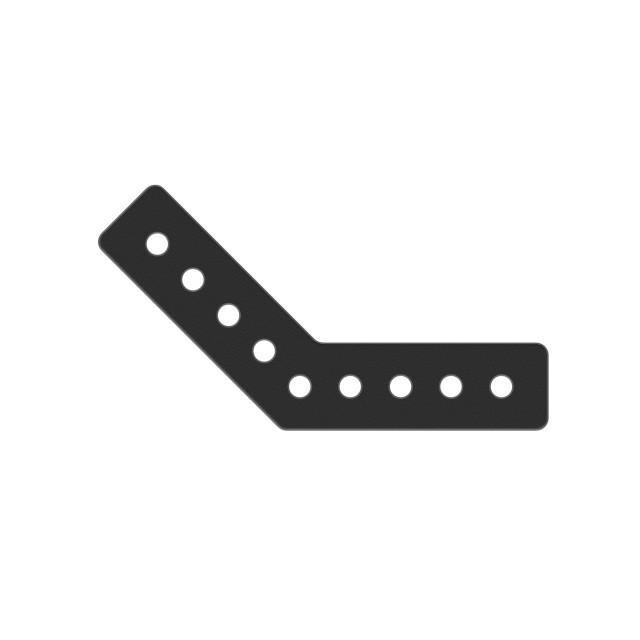 Équerre plastique 135° de 15 mm — lot de 8
