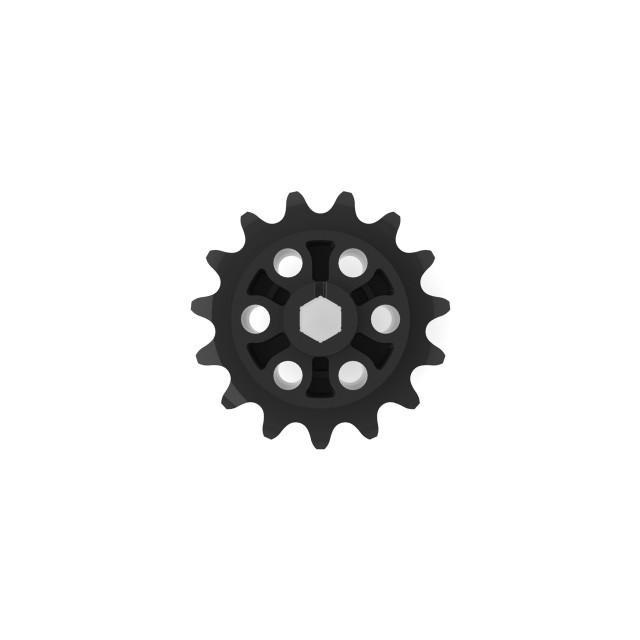 Pignon pour chaîne no 25, 15 dents — lot de 4